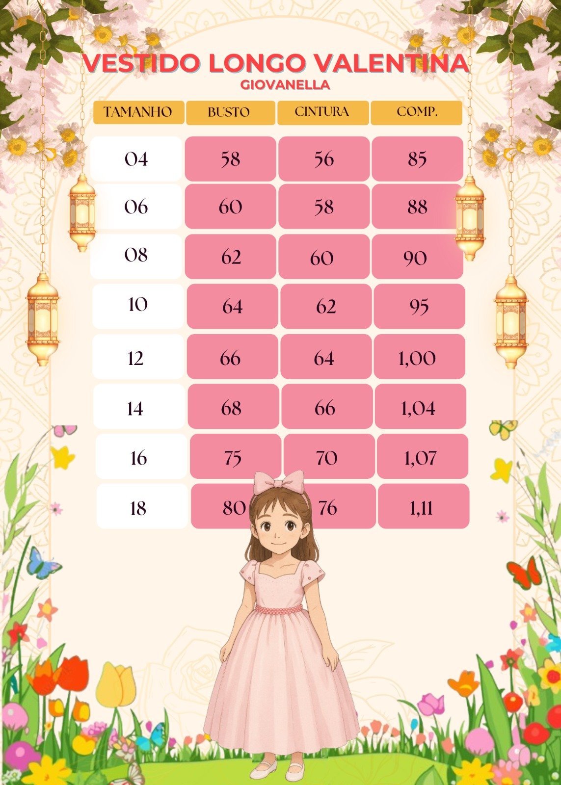 Vestido Giovanella/Giovanela Longo Valentina Rosa Bebe - Imagem 5