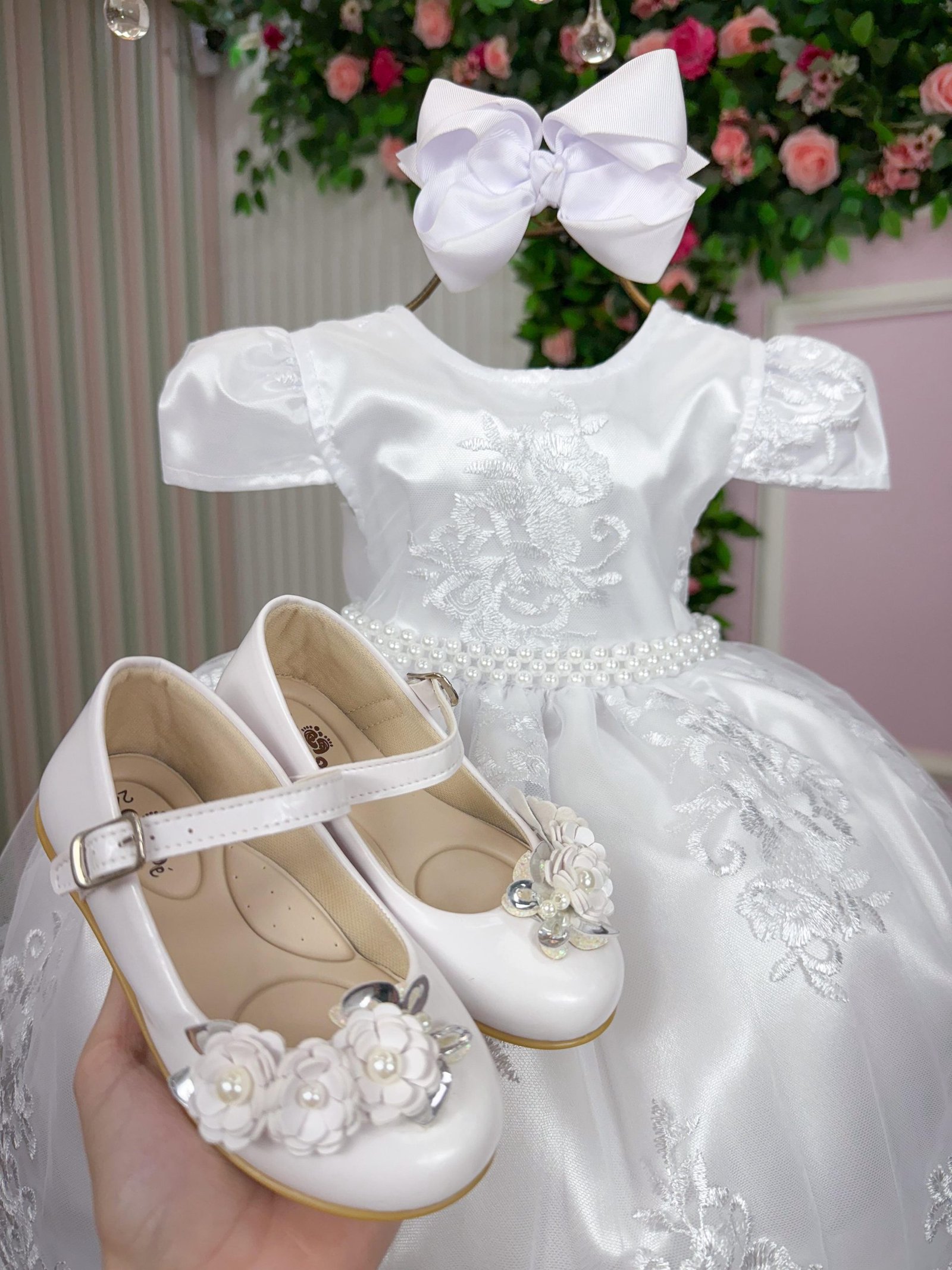 Vestido Enjoy Bebe Amelia Realeza Branco - Imagem 3