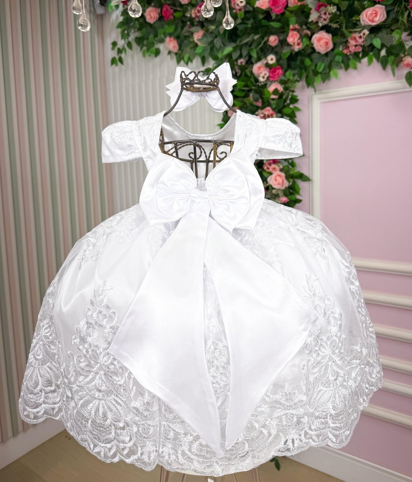 Vestido Enjoy Bebe Amelia Realeza Branco - Imagem 4