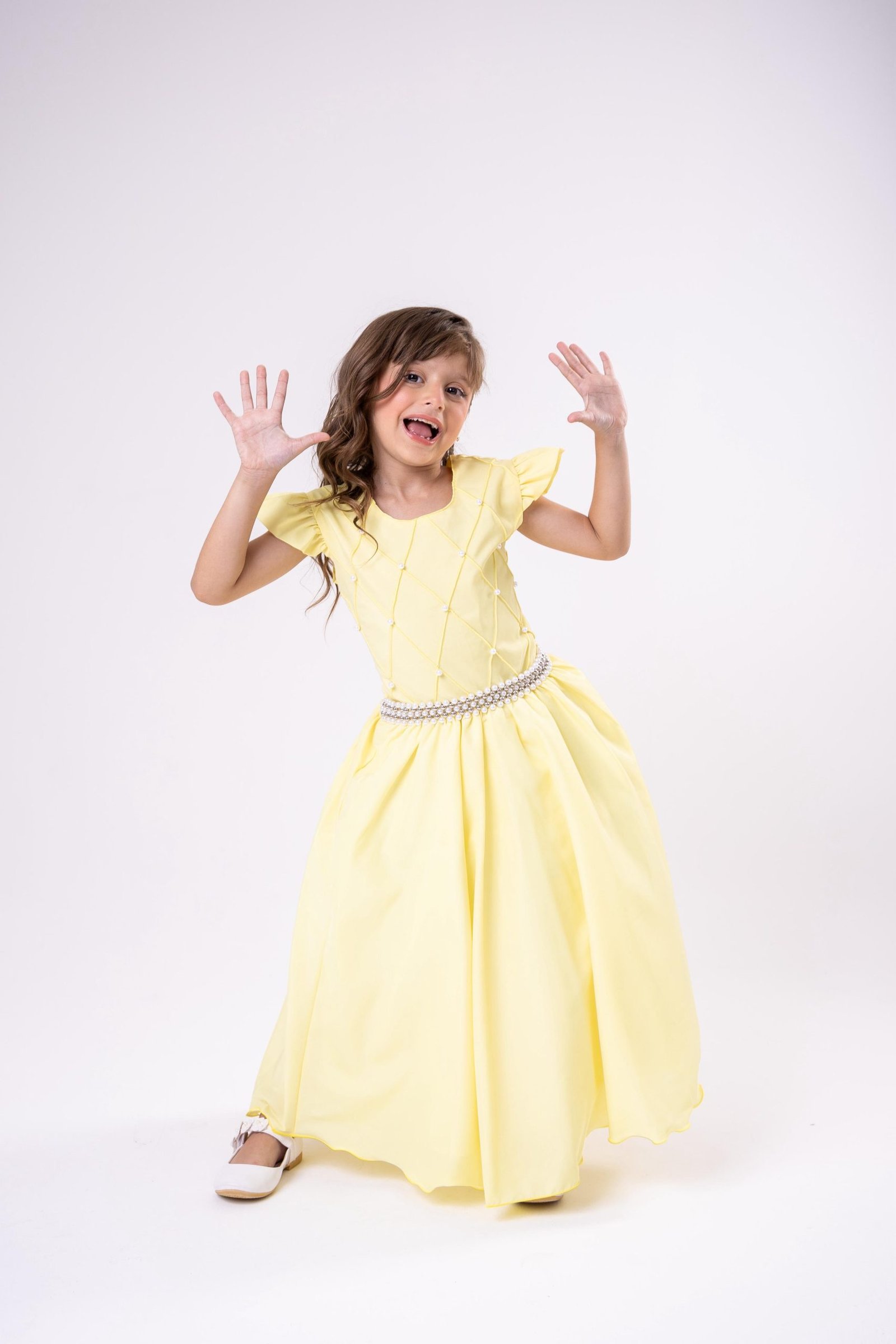 Vestido Ysa Kids Ariane Longo Amarelo - Imagem 4