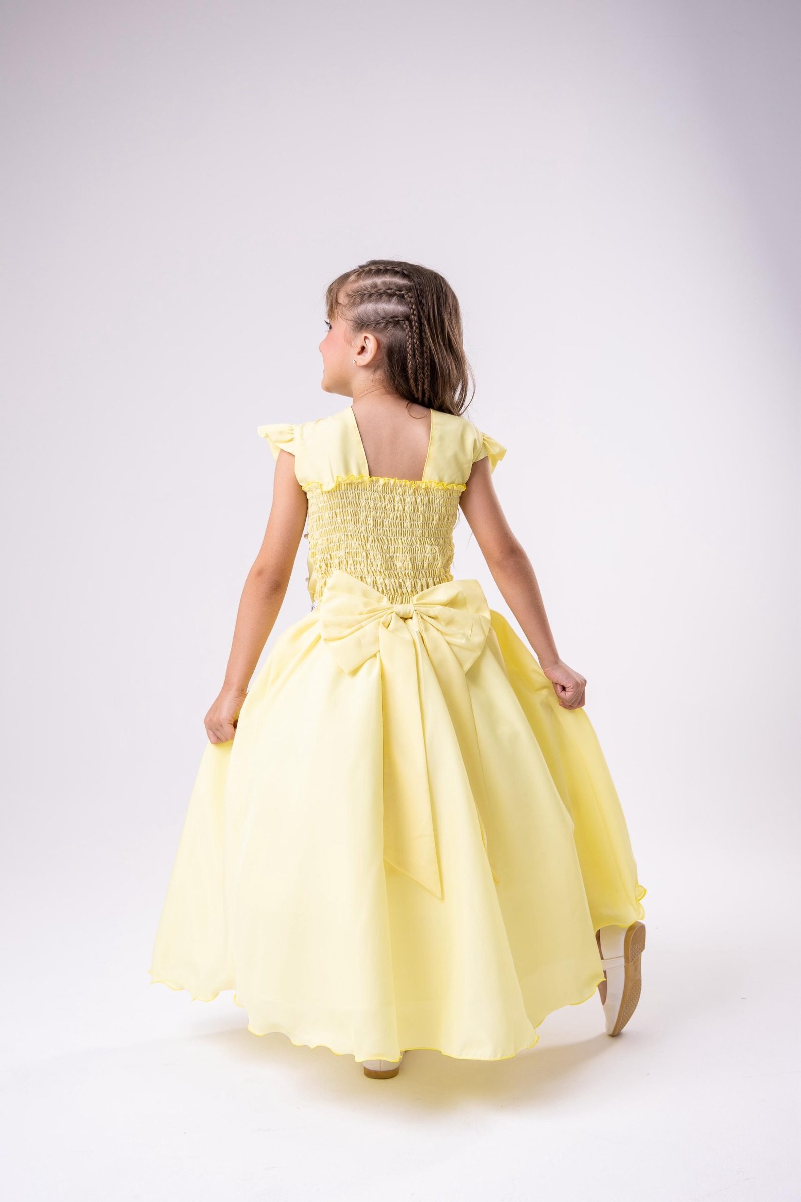 Vestido Ysa Kids Ariane Longo Amarelo - Imagem 8