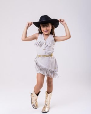 Conjunto Blogueirinha Boiadeira Maraisa Jeans Off