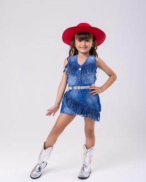 Conjunto Blogueirinha Boiadeira Maraisa Jeans