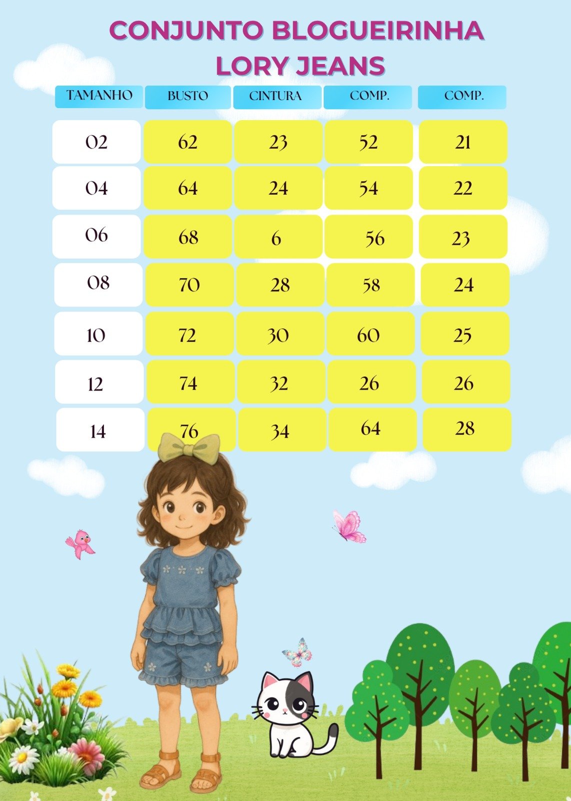 Conjunto Blogueirinha Lory Jeans - Imagem 5