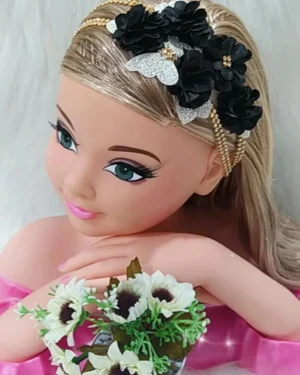 Faixa Belli Jardim Preto com Dourado