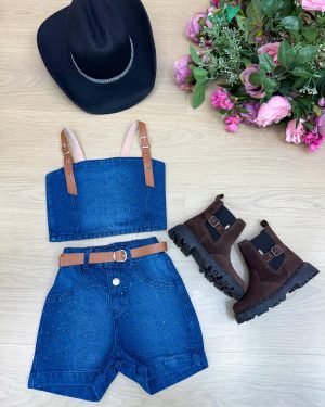Conjunto Bloguerinha Jeans Rayssa