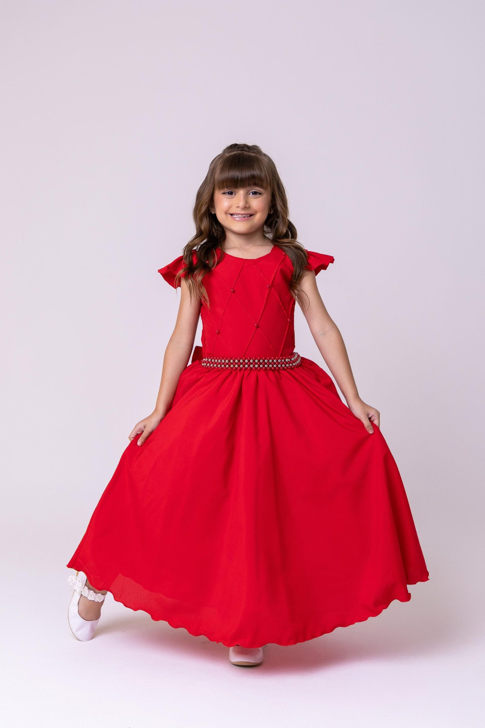 Vestido Ysa Kids Ariane Longo Vermelho - Imagem 4