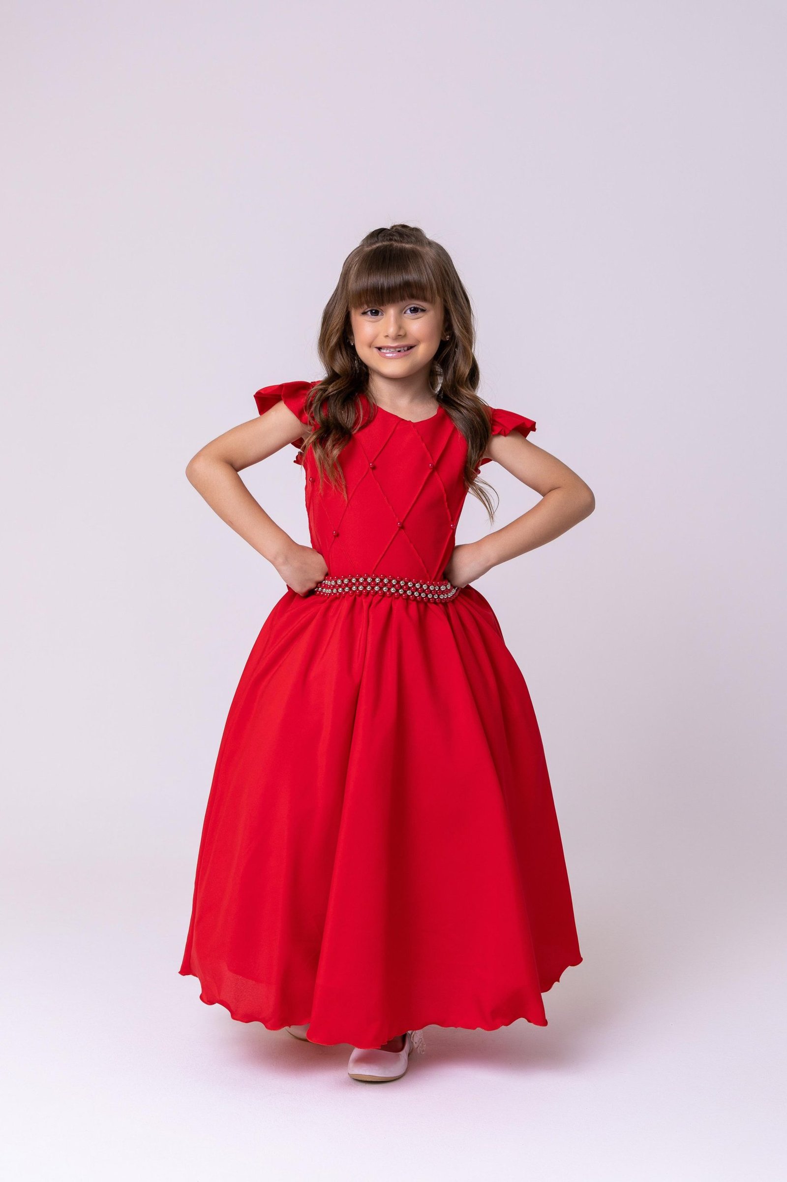 Vestido Ysa Kids Ariane Longo Vermelho - Imagem 5