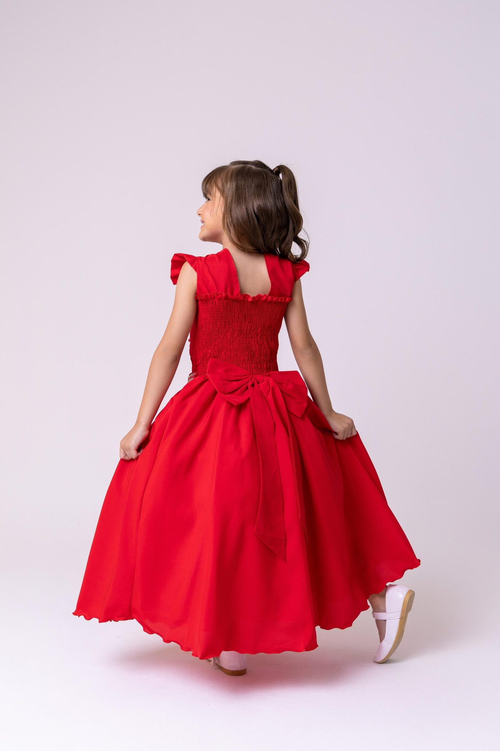 Vestido Ysa Kids Ariane Longo Vermelho - Imagem 8