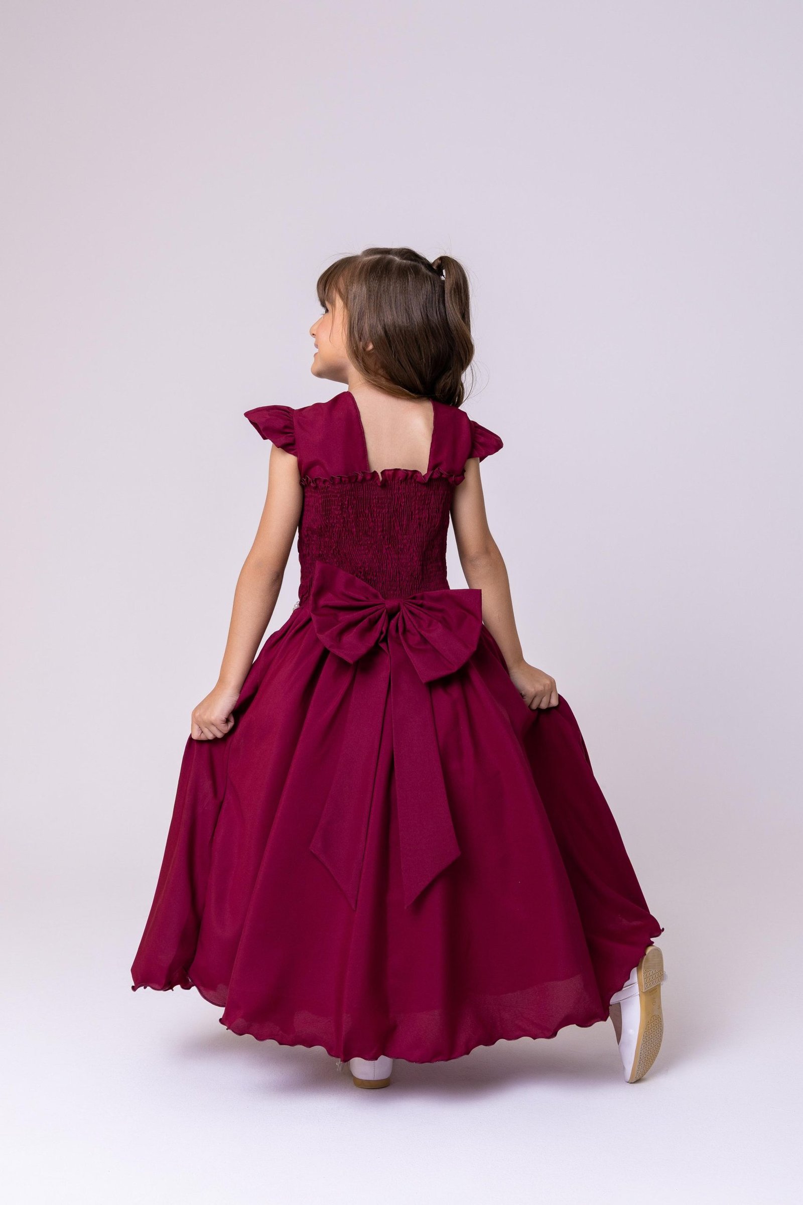 Vestido Ysa Kids Ariane Longo Marsala - Imagem 8