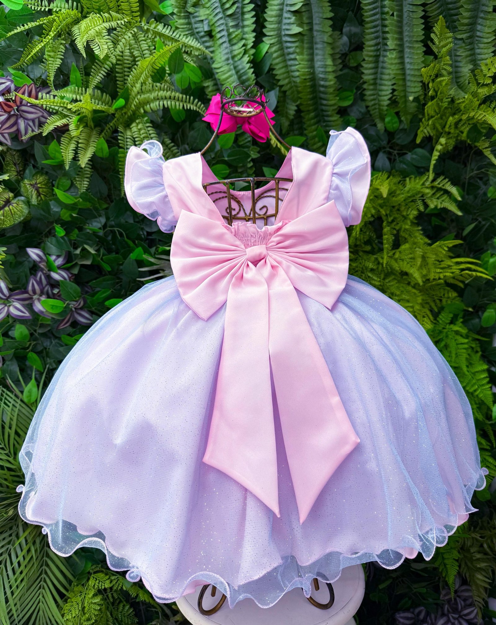 Vestido Tematicos Ysa Kids Lilo Stitch Rosa Bebe com Led - Imagem 7