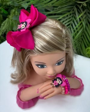 Laço Belli Tematico Ana Castela + Pulseira Pink