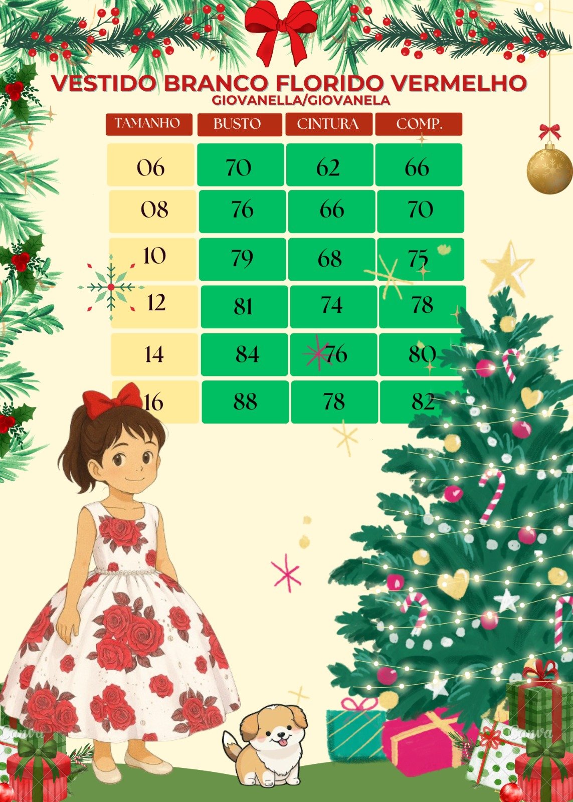 Vestido Giovanella/Giovanela Branco Florido Vermelho - Imagem 5