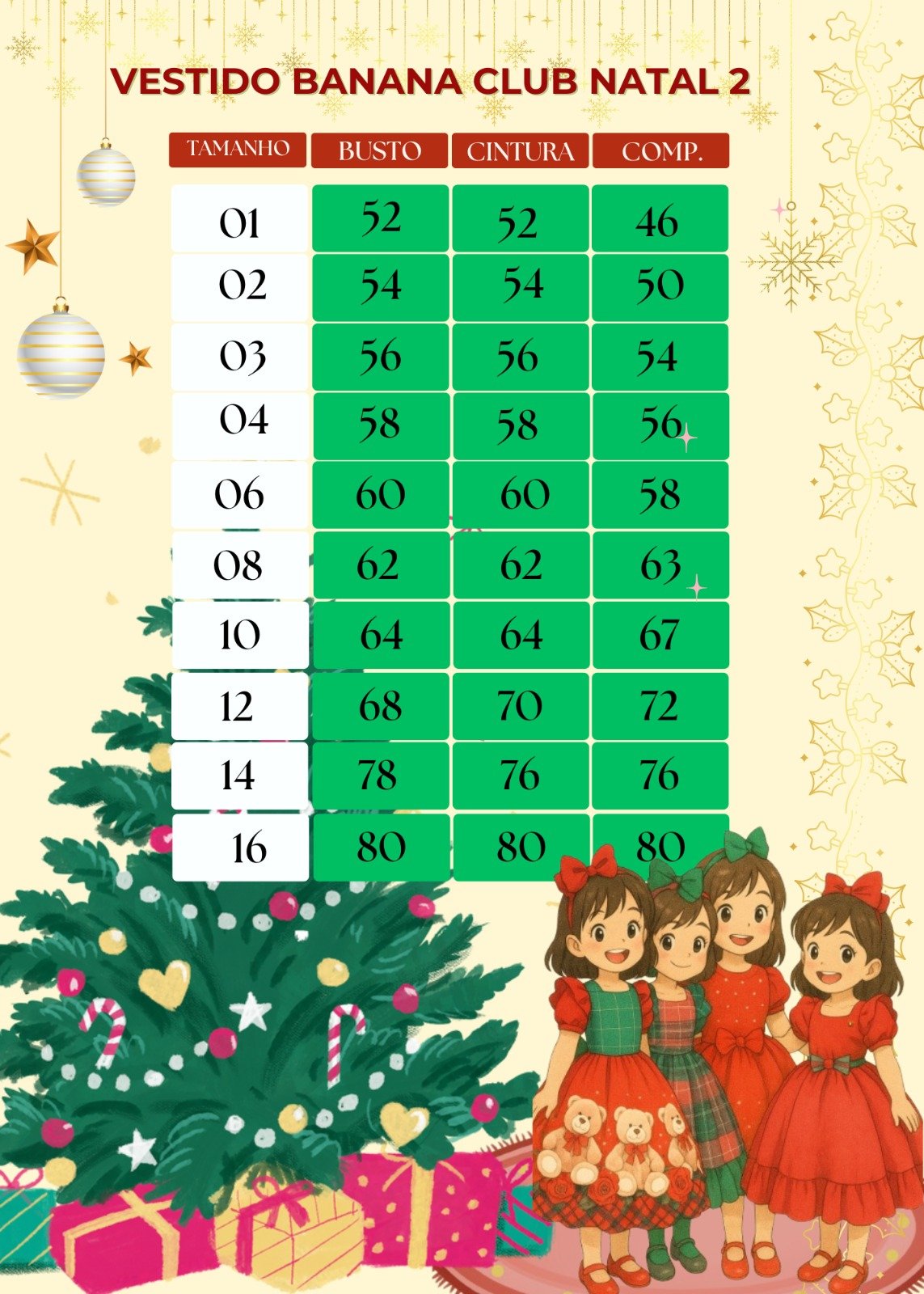 Vestido Banana Club Xadrez Vermelho e Verde Natal - Imagem 8