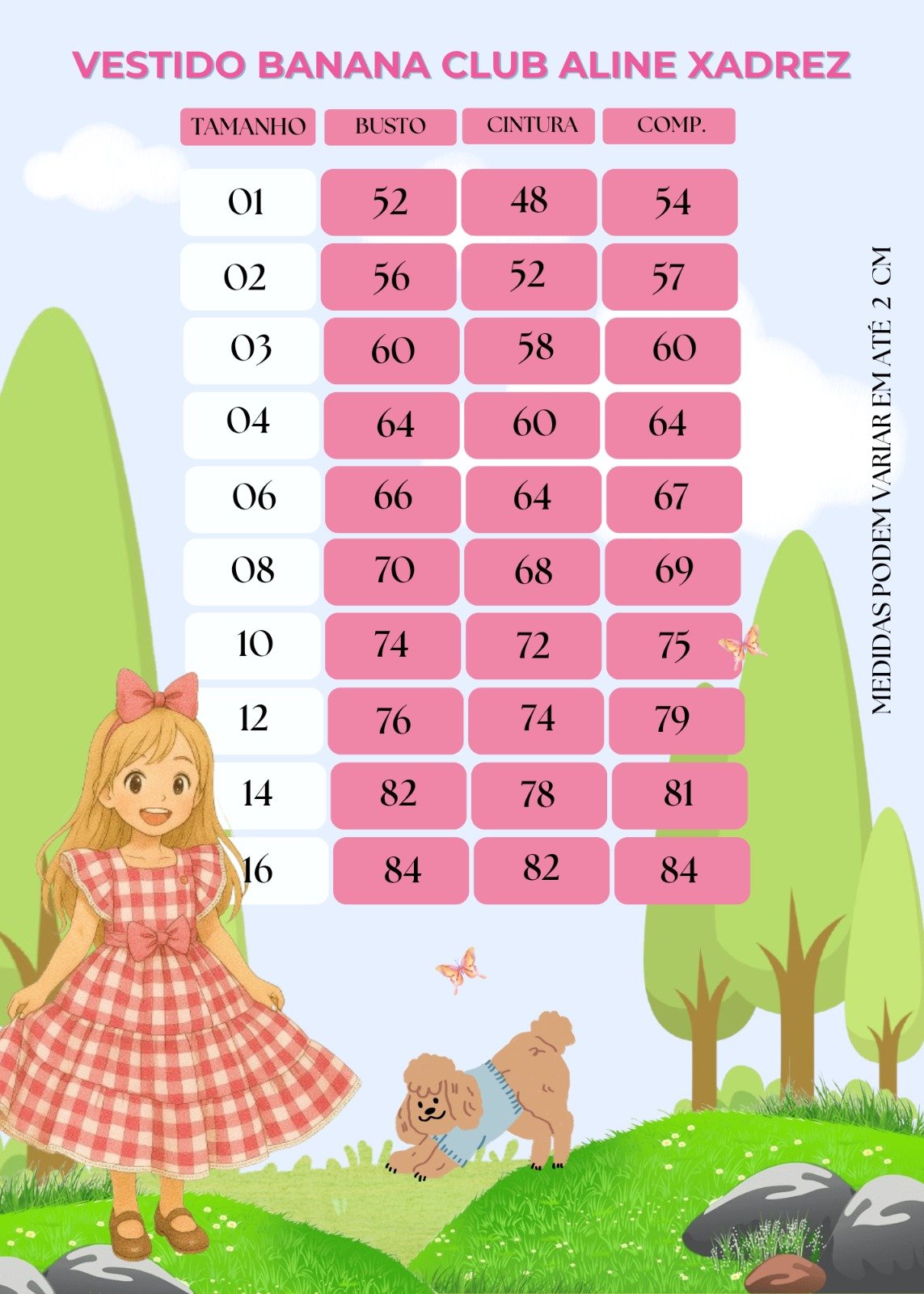 Vestido Banana Club Aline Xadrez Preto - Imagem 10