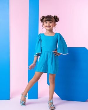 Macaquinho Banana Club Zury Azul Turquesa