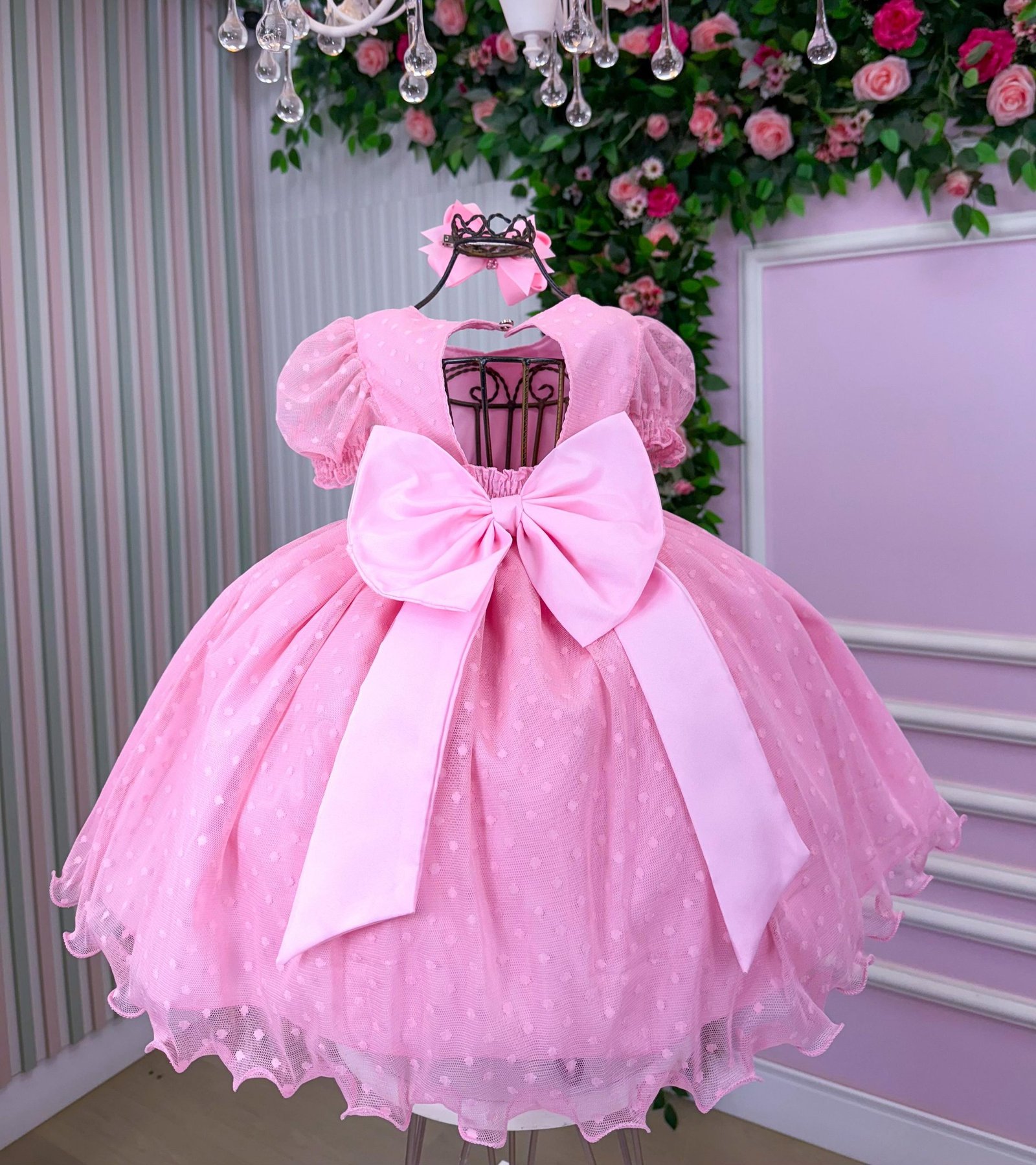 Vestido Marie Rosa Bebe Bolinhas - Imagem 3