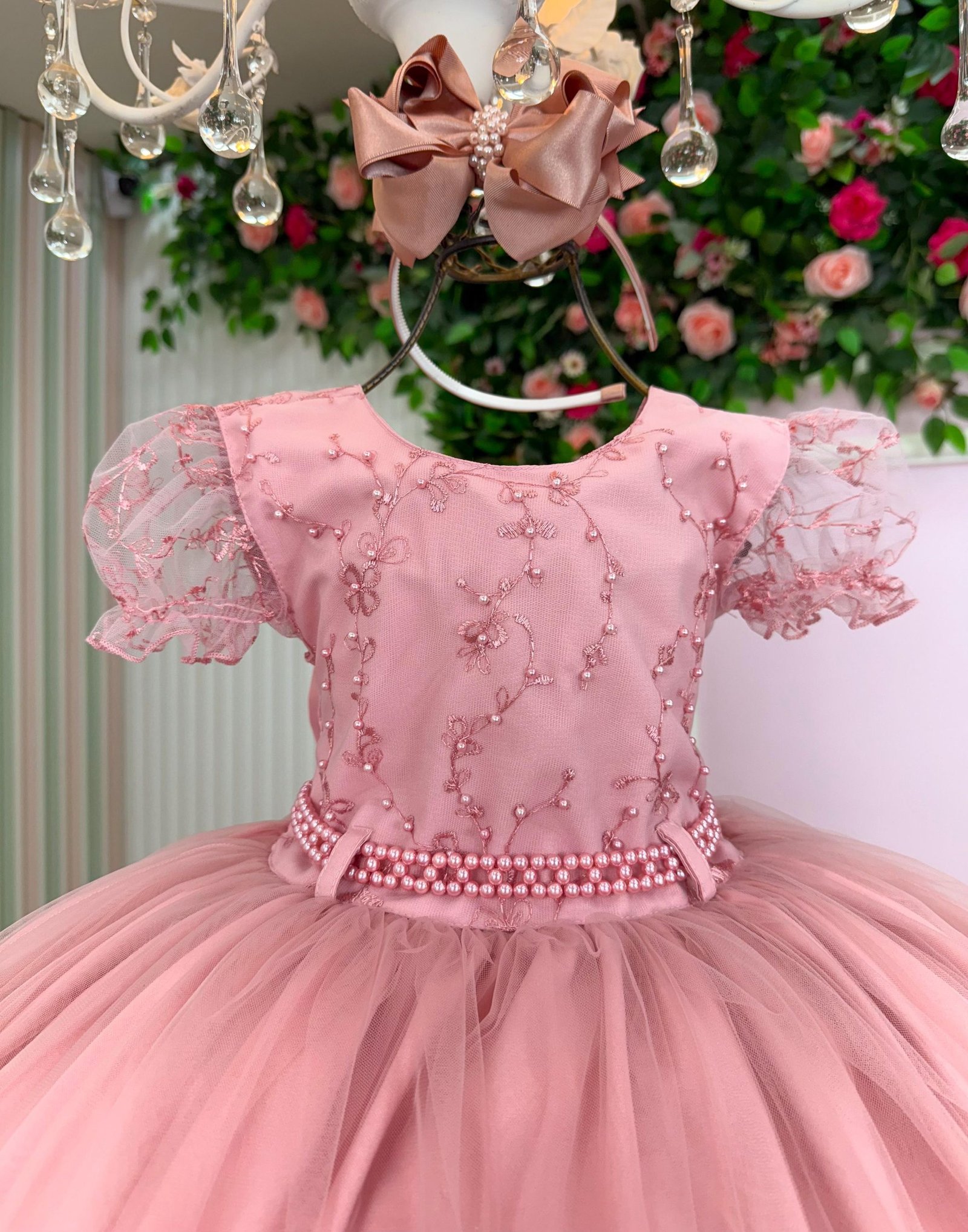 Vestido Infantil Menina Bonita Milene Rose - Imagem 2