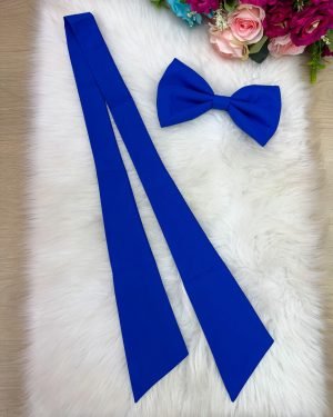 Laço Opcional / Faixa Do Vestido Selena Azul Royal