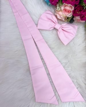 Laço Opcional / Faixa Do Vestido Selena Rosa Bebe