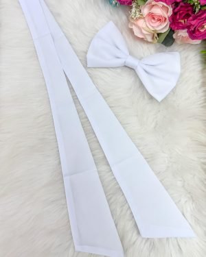 Laço Opcional / Faixa Do Vestido Selena Branco