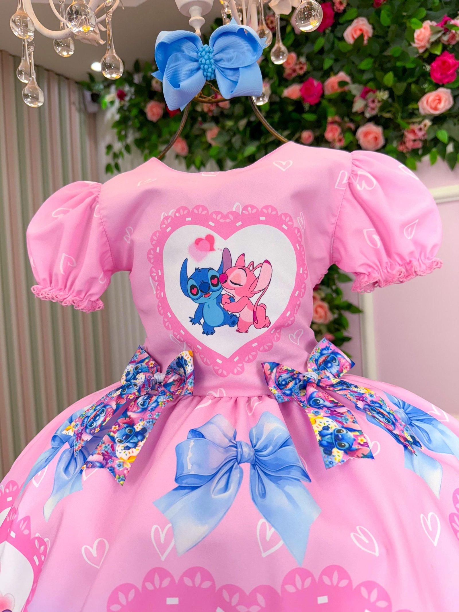 Vestido Tematico Luxo Stitch e Angel Modelo 4 - Imagem 3