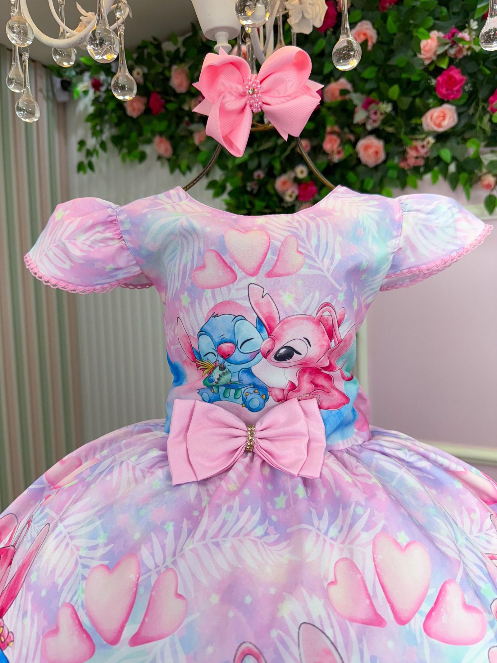 Vestido Tematico Luxo Stitch e Angel Modelo 2 - Imagem 3