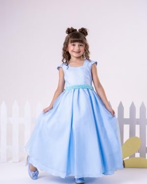 Vestido Giovanella/Giovanela Longo Valentina Azul Bebe