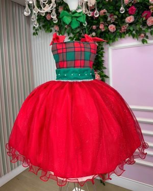 Vestido Marie Aurora Natalino Vermelho - Natal