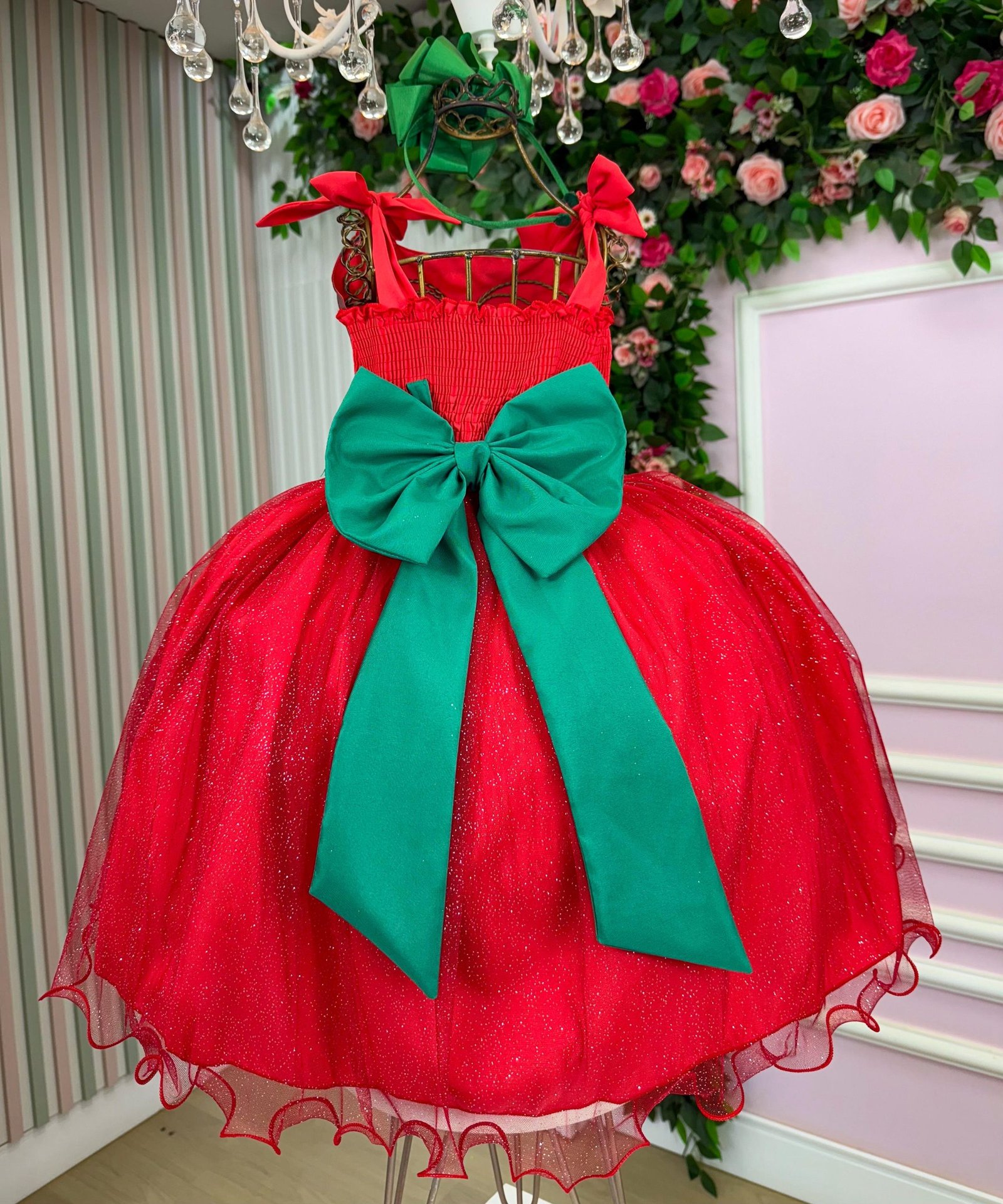Vestido Marie Aurora Natalino Vermelho - Natal - Imagem 5