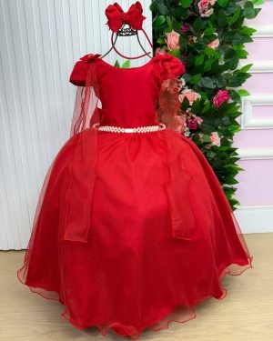 Vestido Banana Club Longo Diamante Vermelho