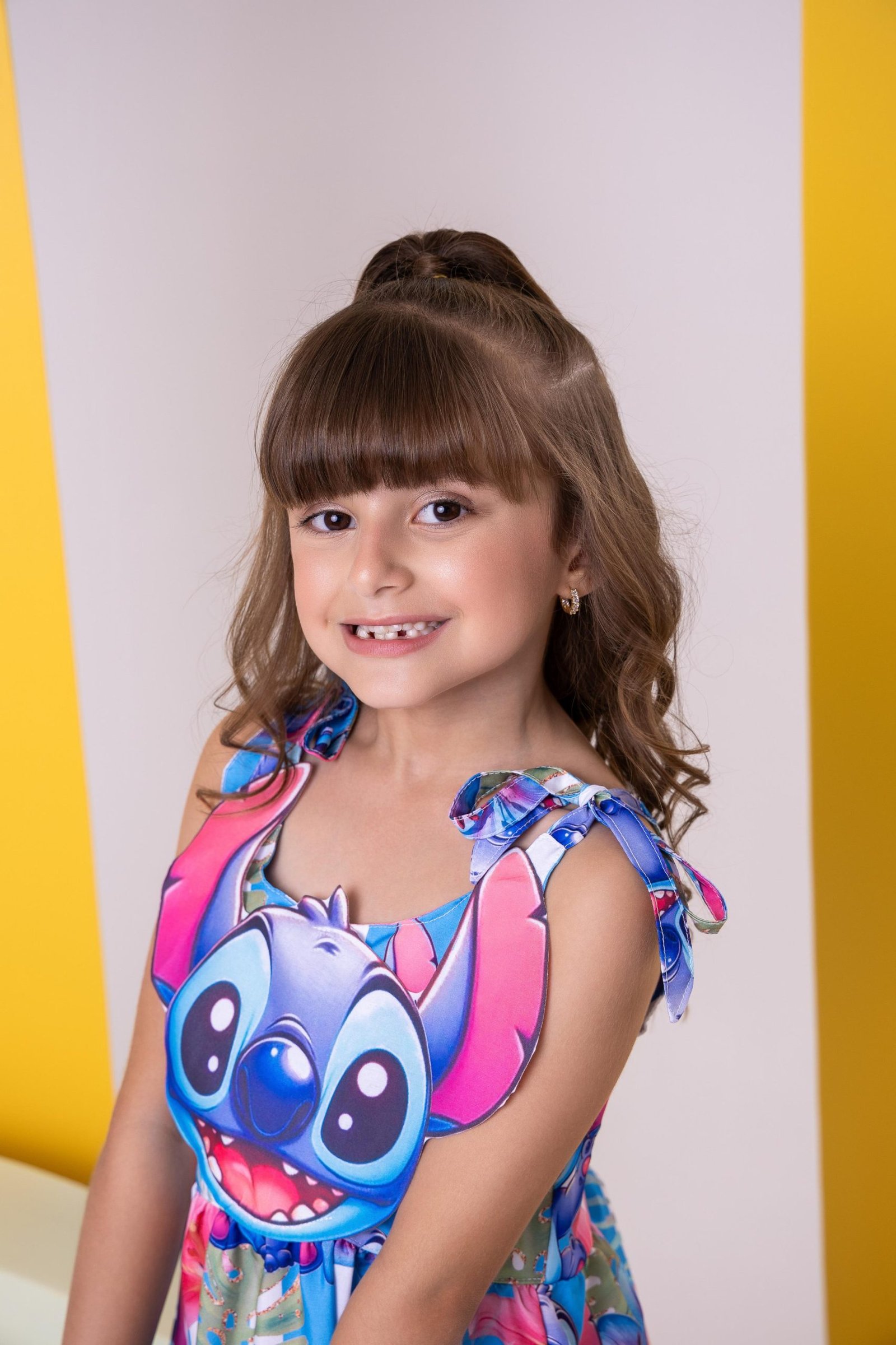 Vestido Temáticos Ysa Kids Stitch Azul - Imagem 3