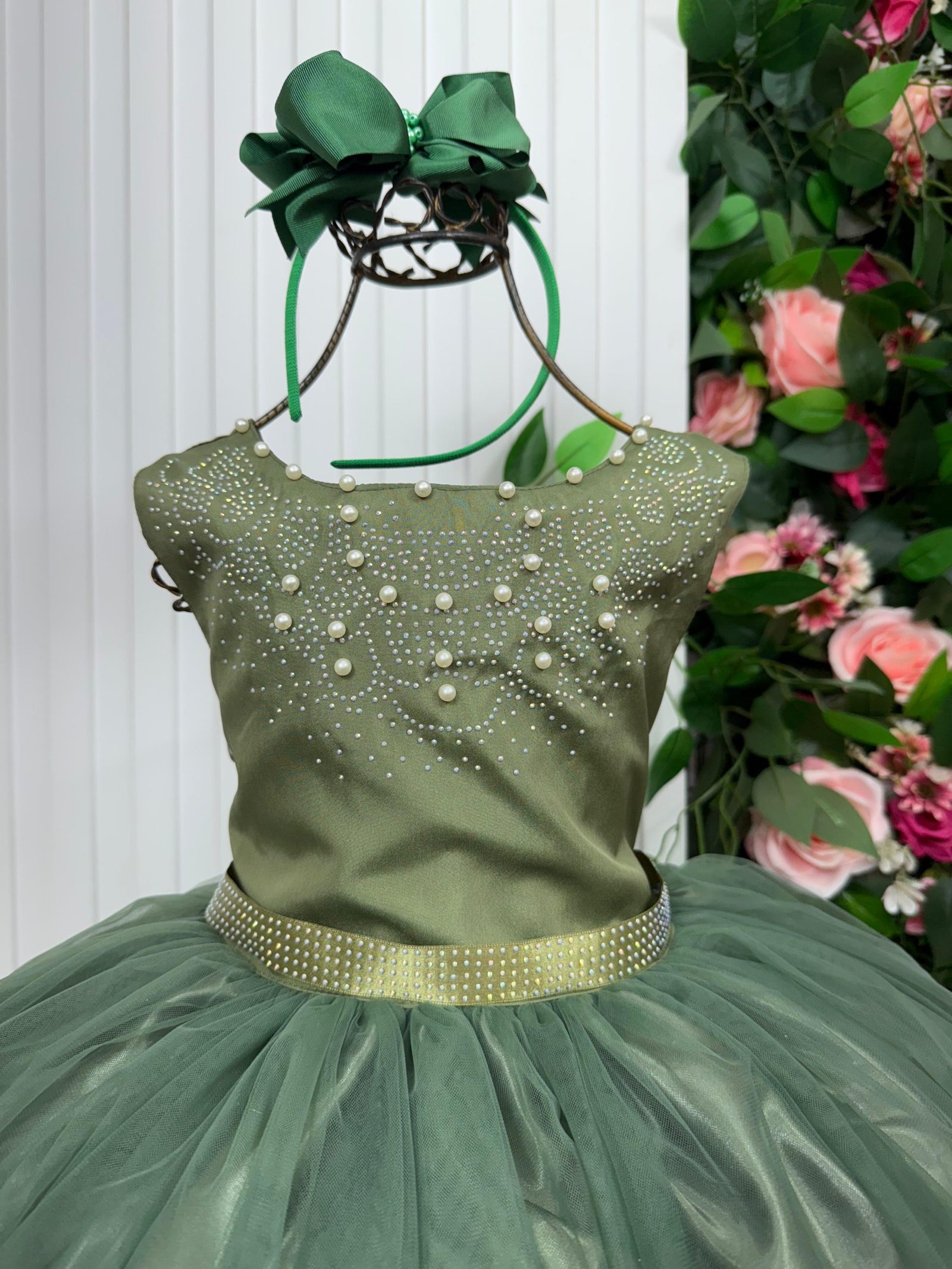 Vestido Enjoy Longo Regata Verde Militar - Imagem 2