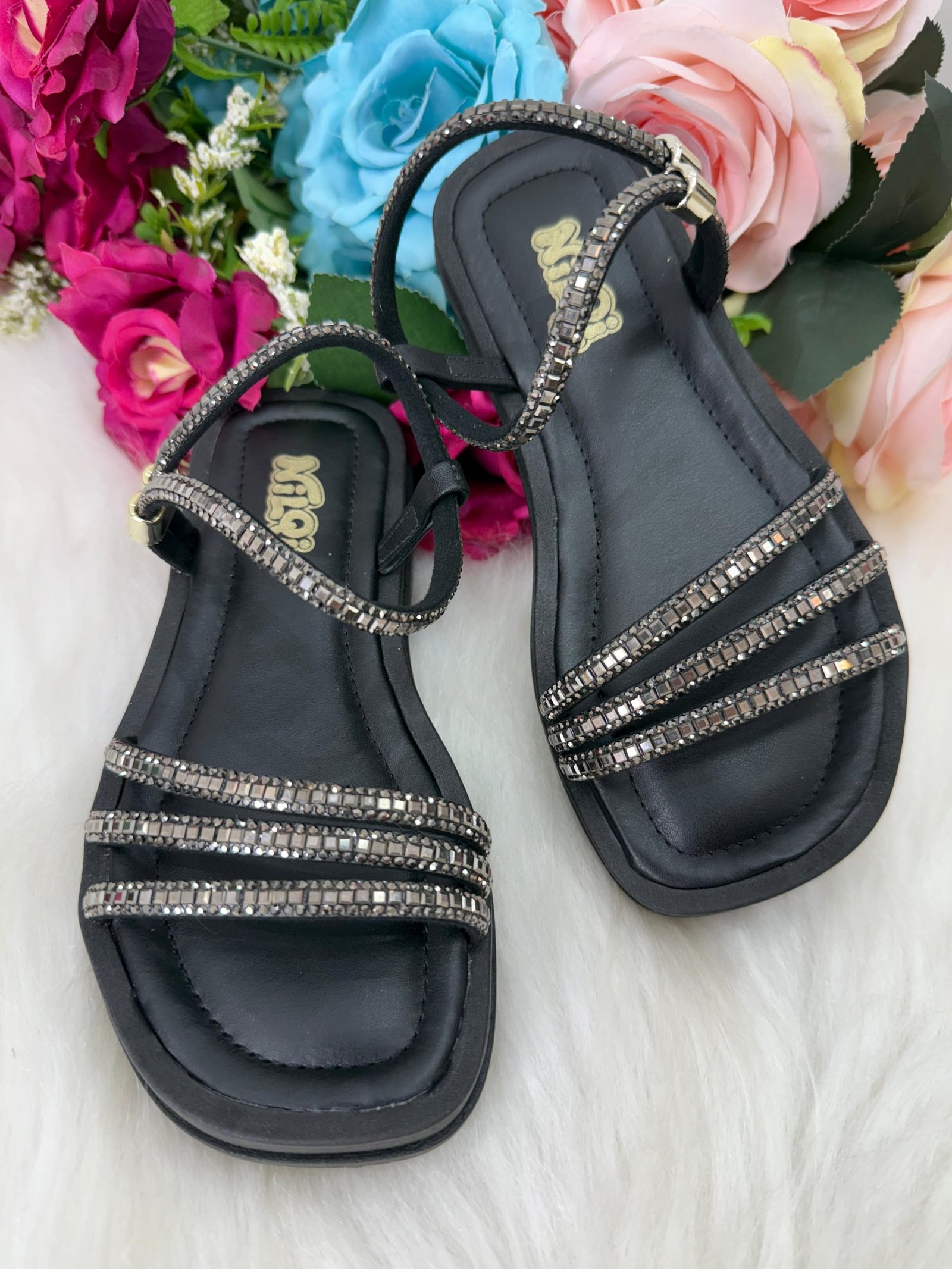 Sandália Nilqi Rafaela Preto - Imagem 3