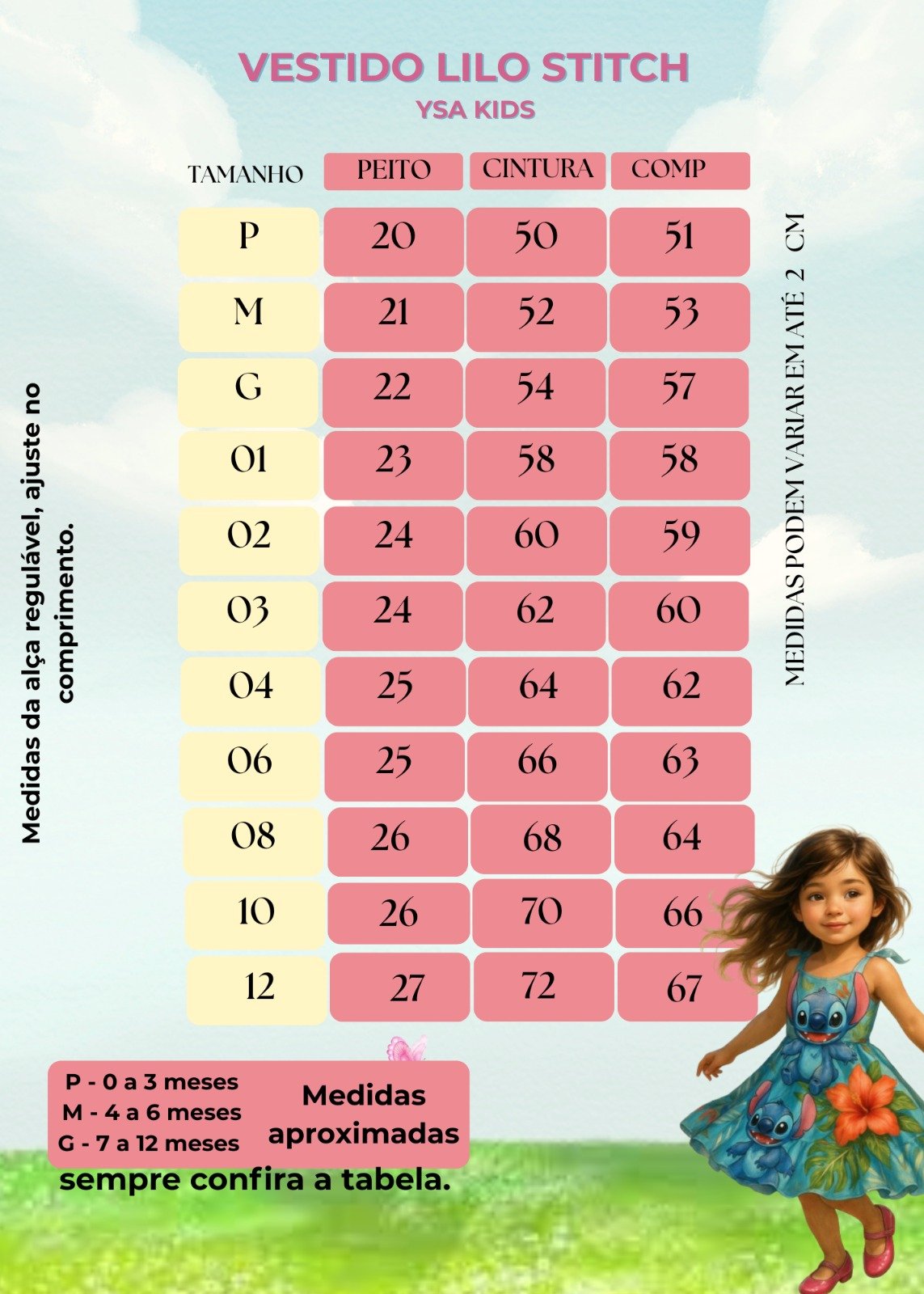 Vestido Temáticos Ysa Kids Stitch Azul - Imagem 8