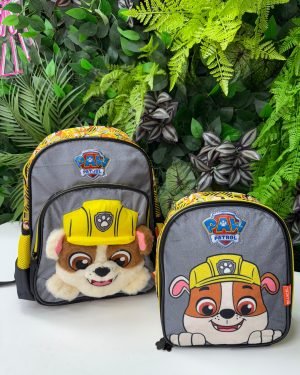 Kit Mochila Costas + Lancheira Patrulha Canina Rubble