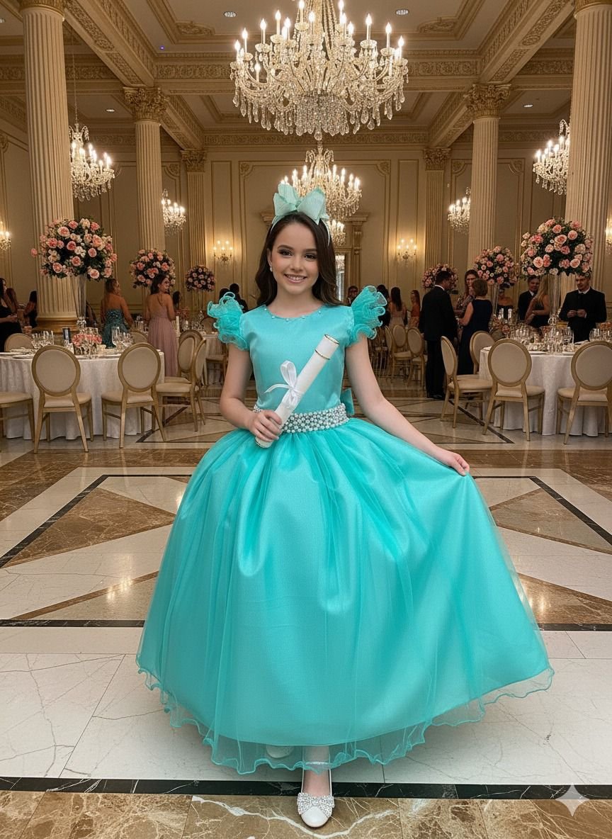 Vestido Marie Longo Amanda Verde Tiffany - Imagem 2