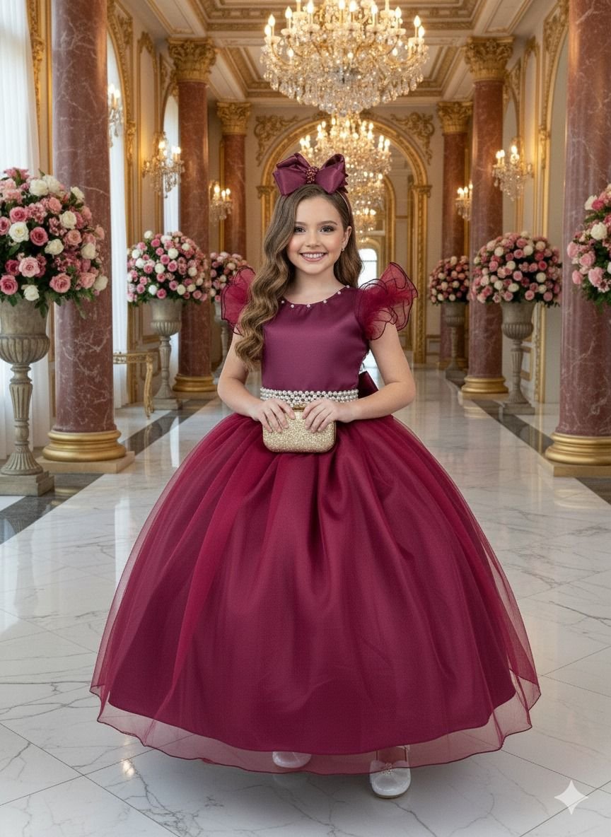 Vestido Marie Longo Amanda Marsala - Imagem 2
