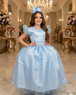 Vestido Marie Longo Amanda Azul Bebe