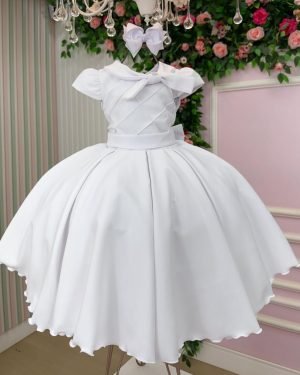 Vestido Bella Child Ravena Branco