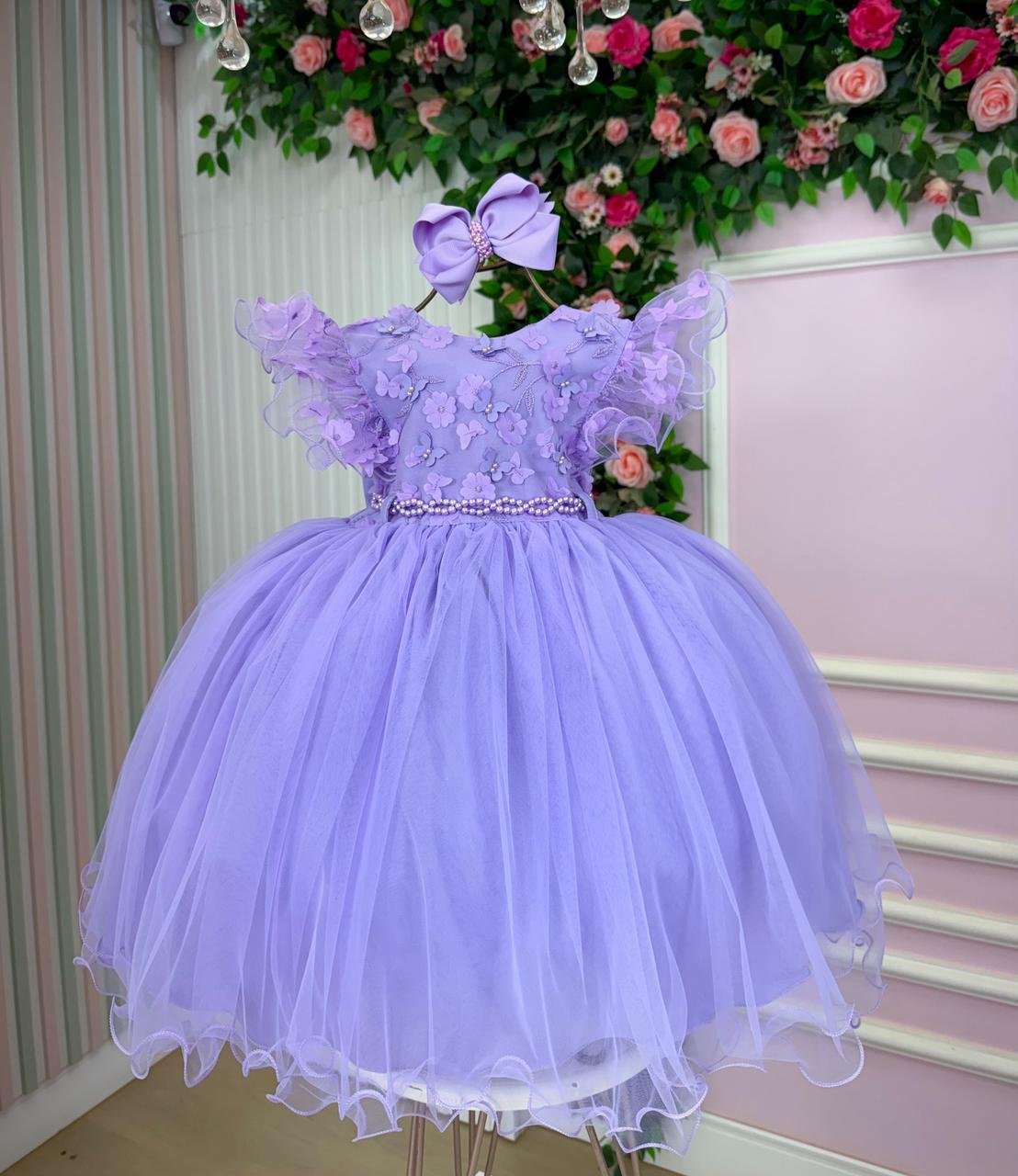 Vestido Menina Bonita Angelie Lilás