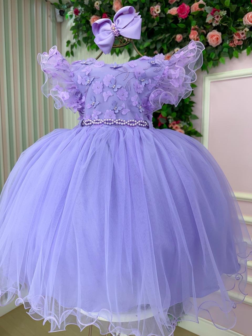 Vestido Menina Bonita Angelie Lilás - Imagem 2