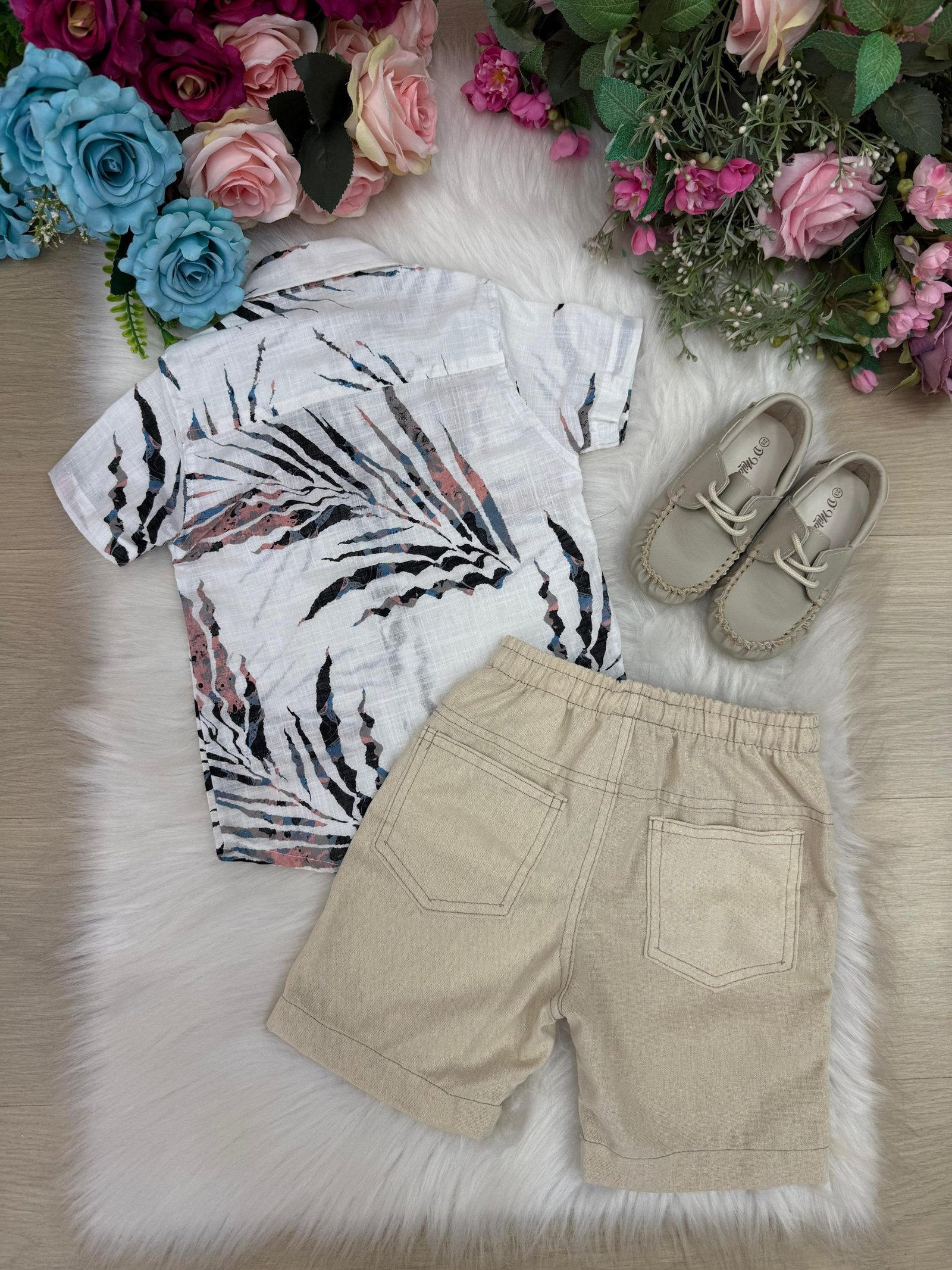 Conjunto Meninos Lucas Banana Club Shorts Linho - Imagem 2