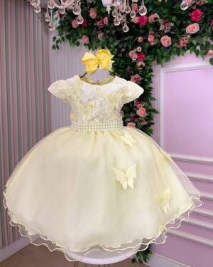 Vestido Marie Maite Jardim Encantado Amarelo