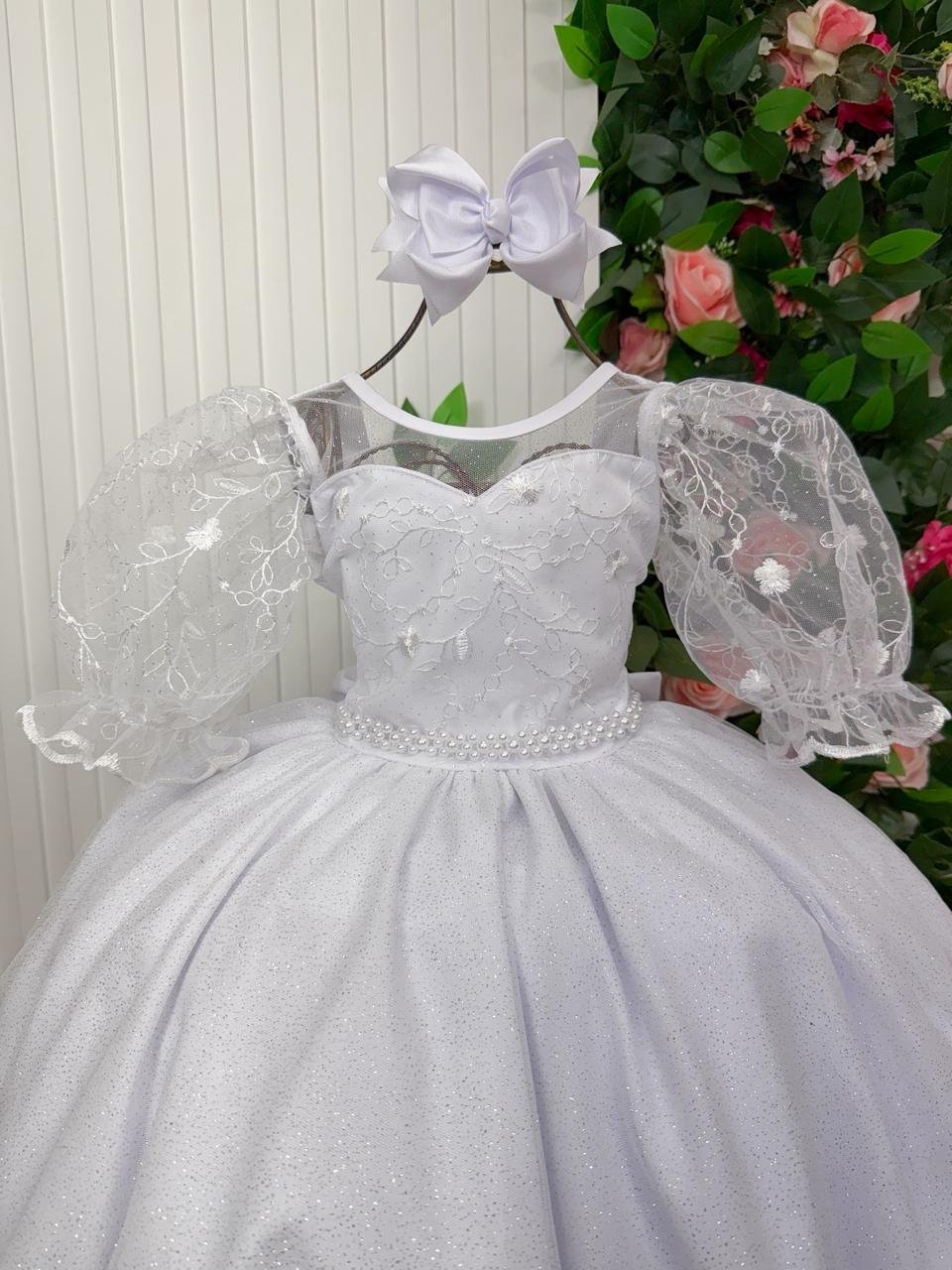 Vestido Bella Child Longo Eva Branco - Imagem 2
