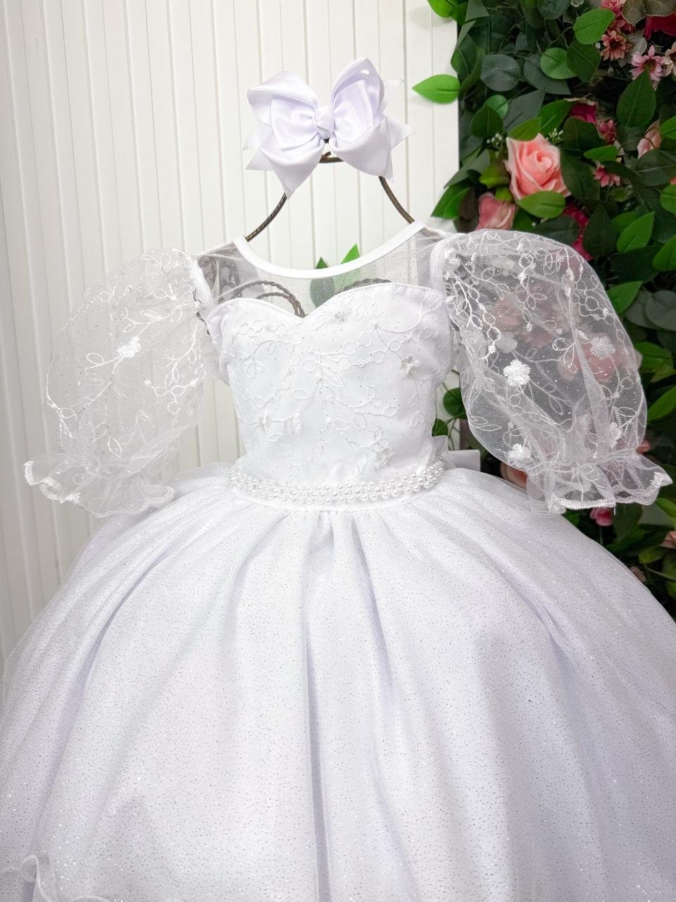 Vestido Bella Child Longo Eva Branco - Imagem 3