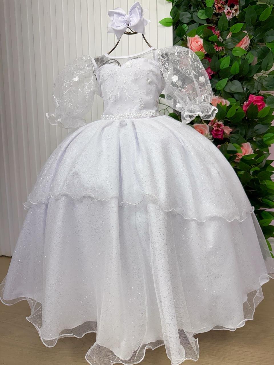 Vestido Bella Child Longo Eva Branco - Imagem 4