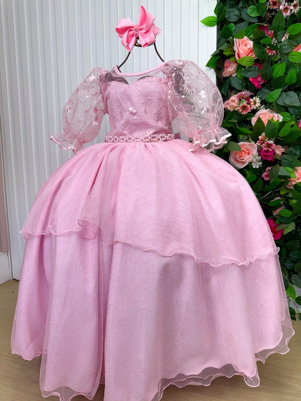 Vestido Bella Child Longo Eva Rosa Bebe - Imagem 4