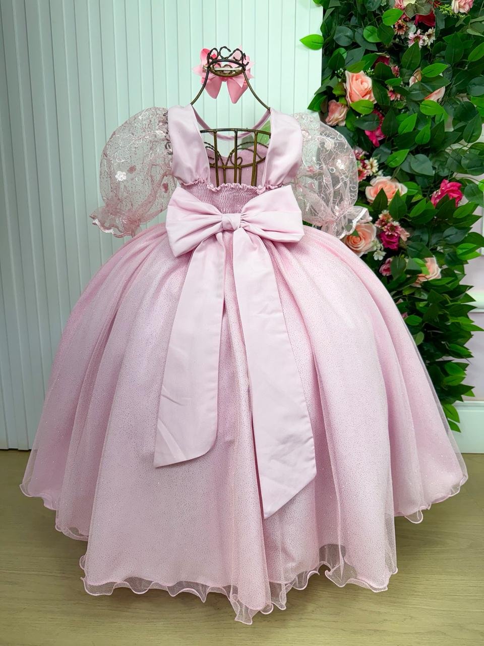 Vestido Bella Child Longo Eva Rosa Bebe - Imagem 5