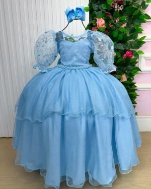 Vestido Bella Child Longo Eva Azul Bebe